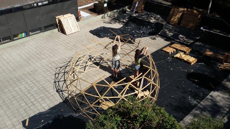 selfbuilt zome geodesic dome