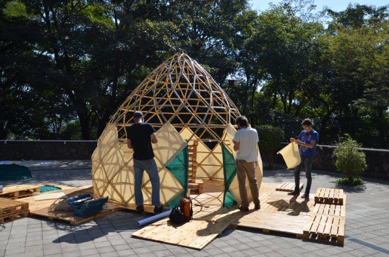 Self construction building geodesic workshop