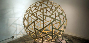 davinci leonardo grid sculpture structure